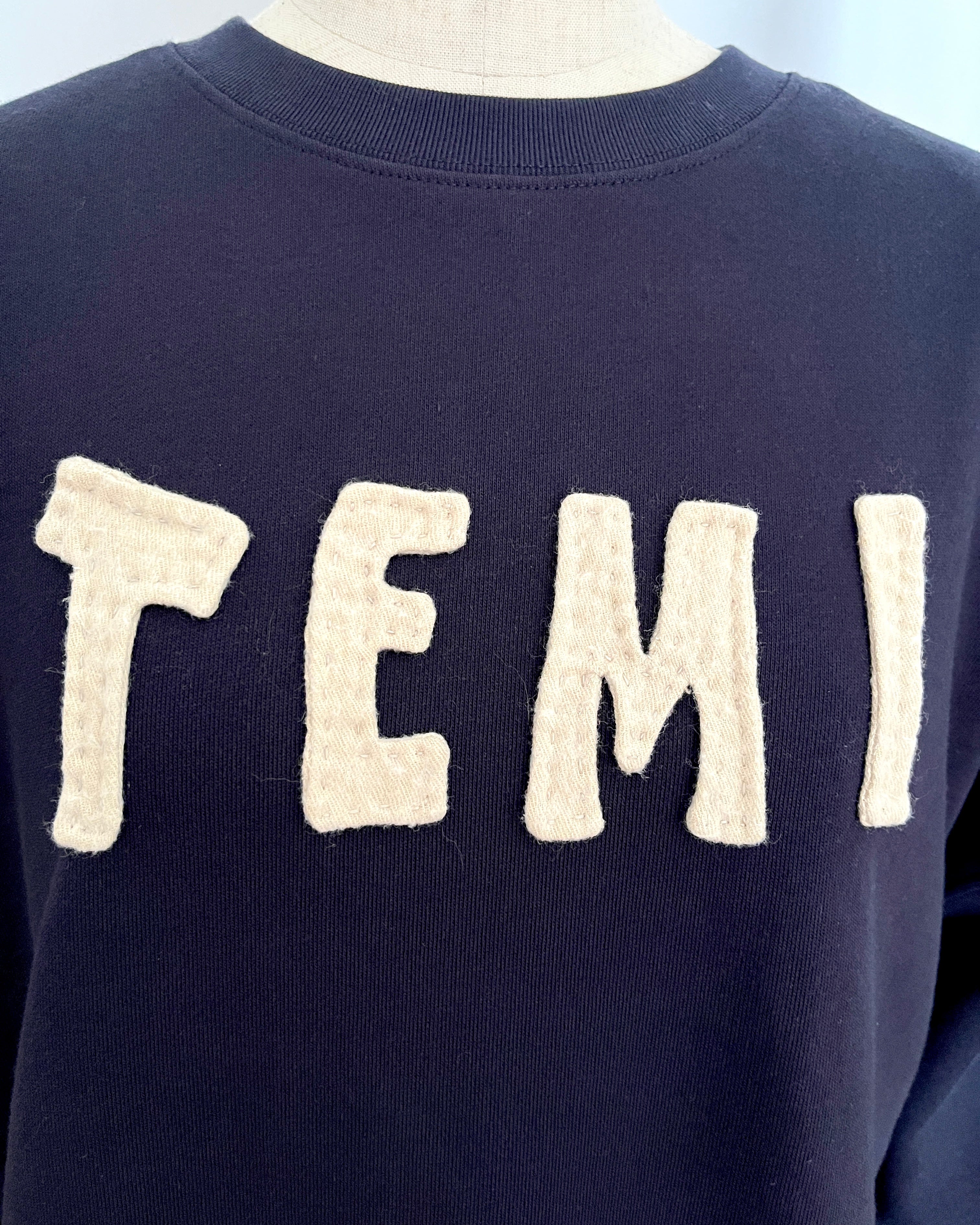 スウェット　”TEMI"applique