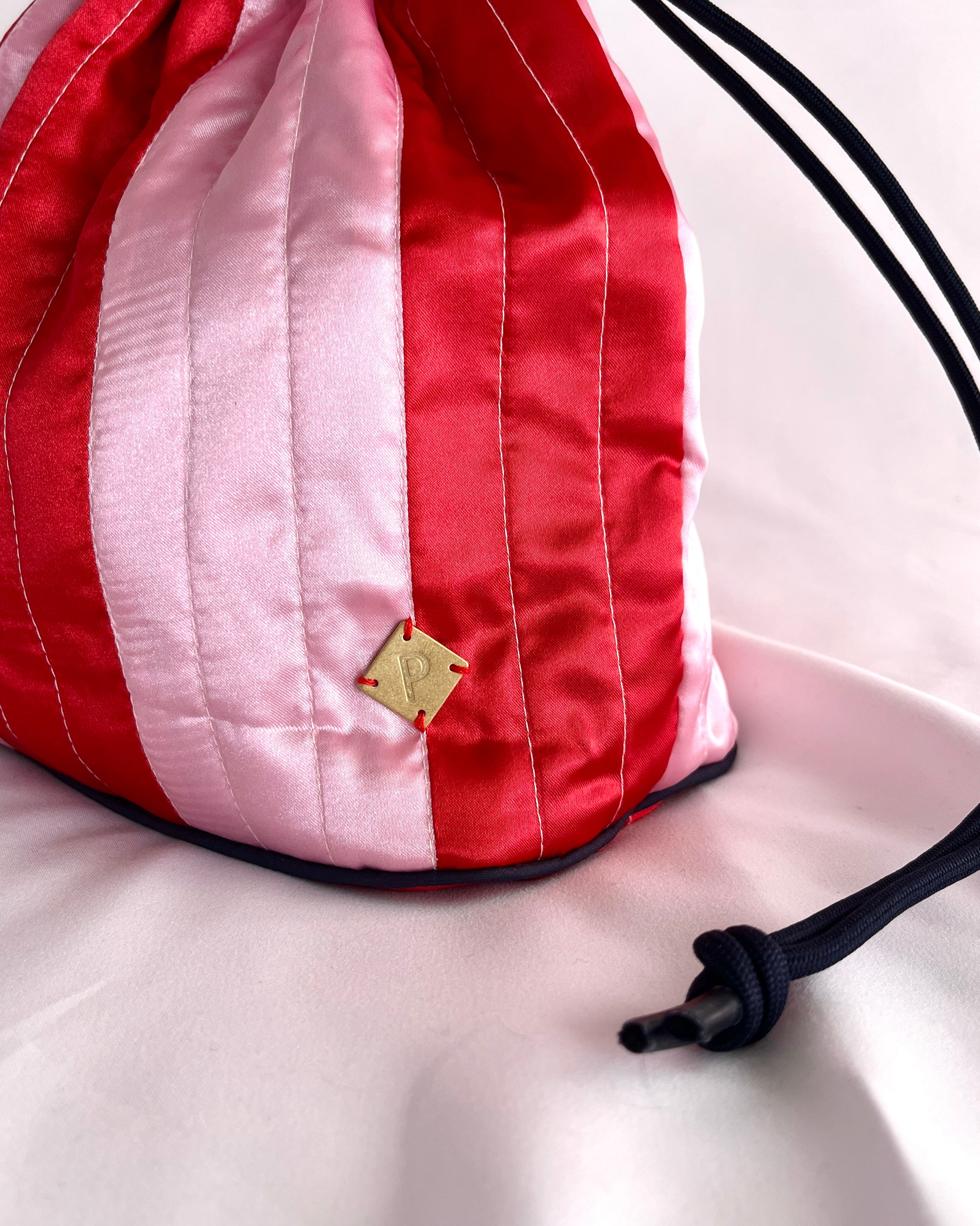 パースバッグ　サテンストライプ001