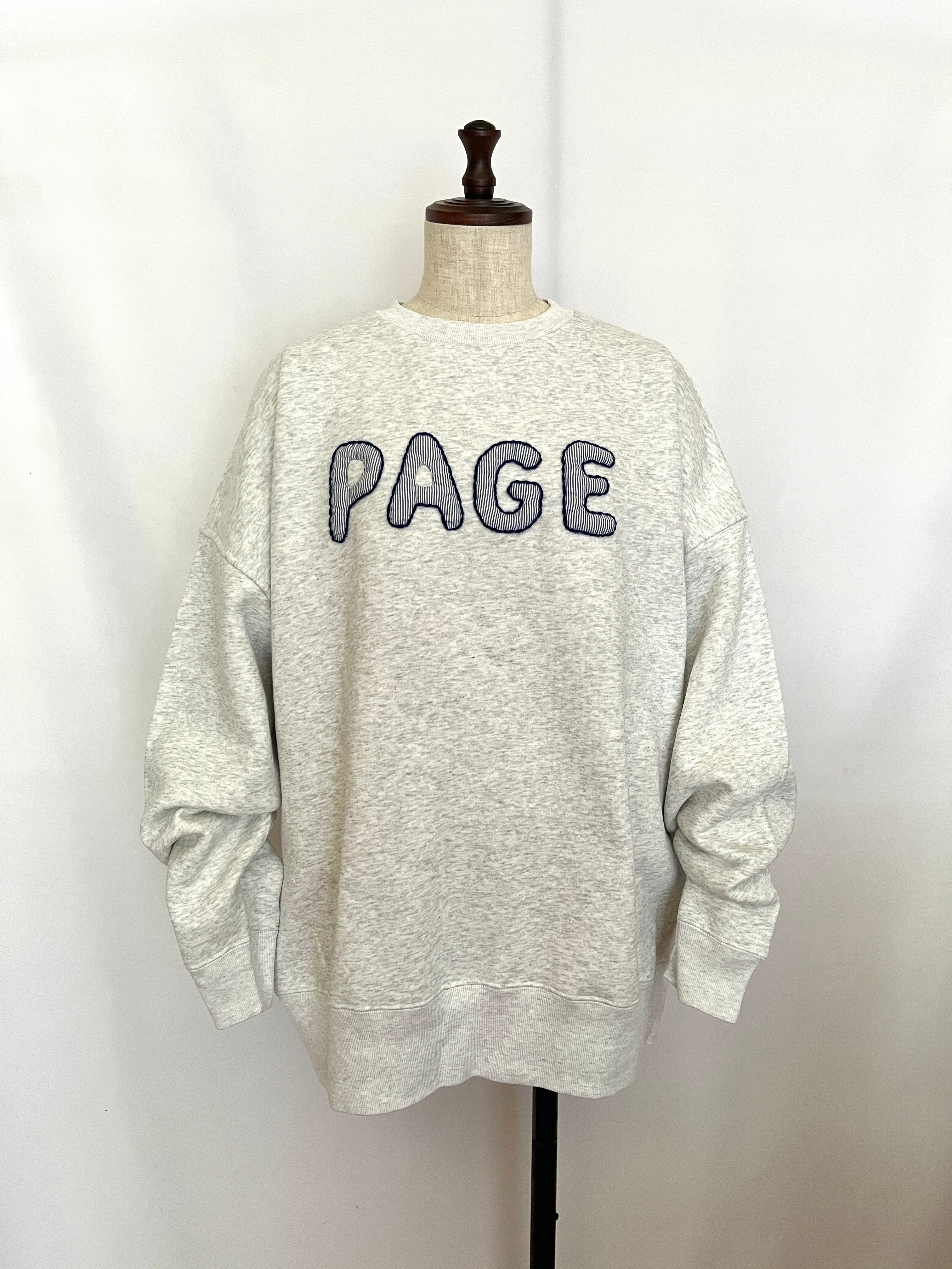 スウェット　”PAGE＂applique