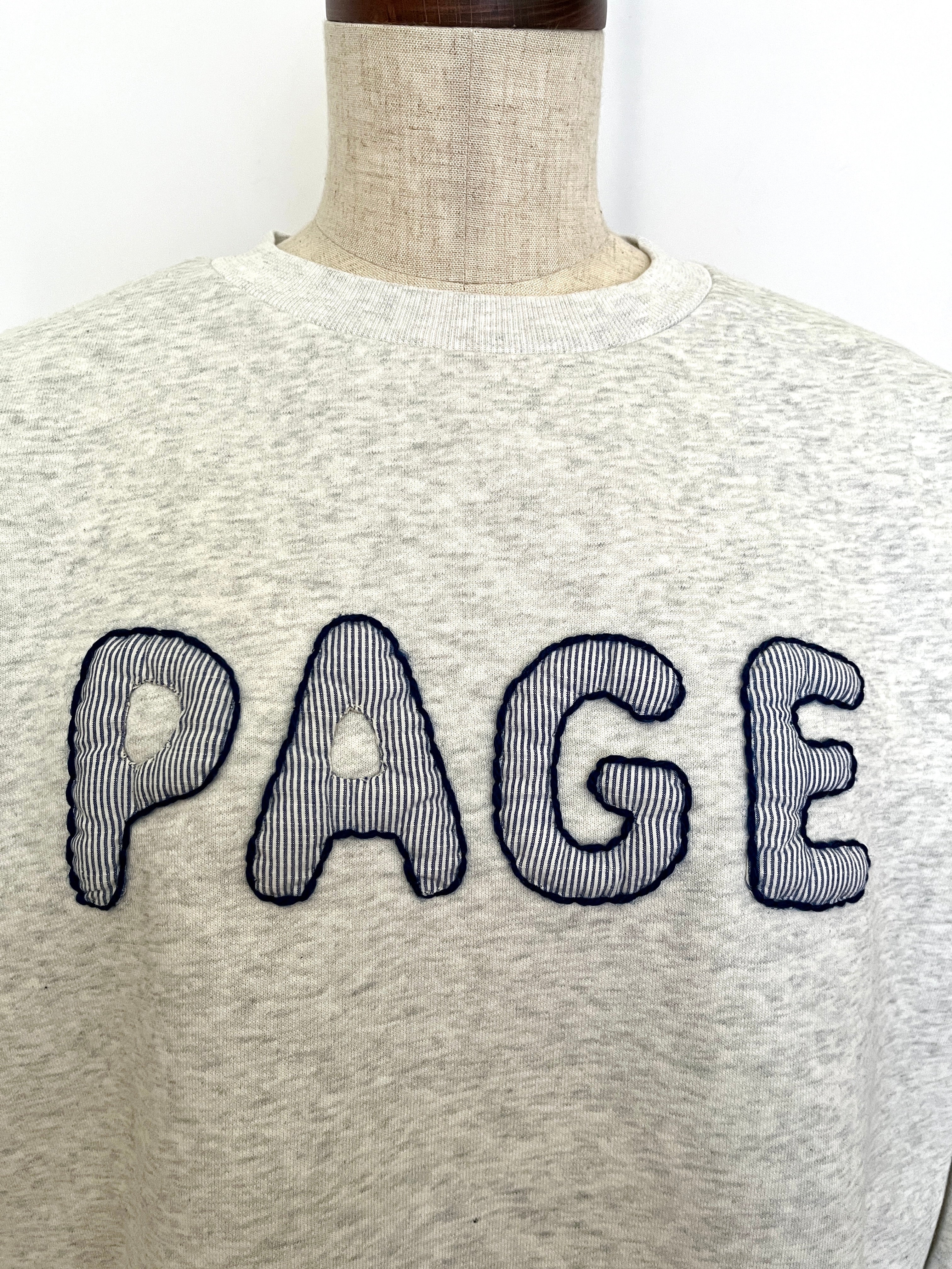 スウェット　”PAGE＂applique