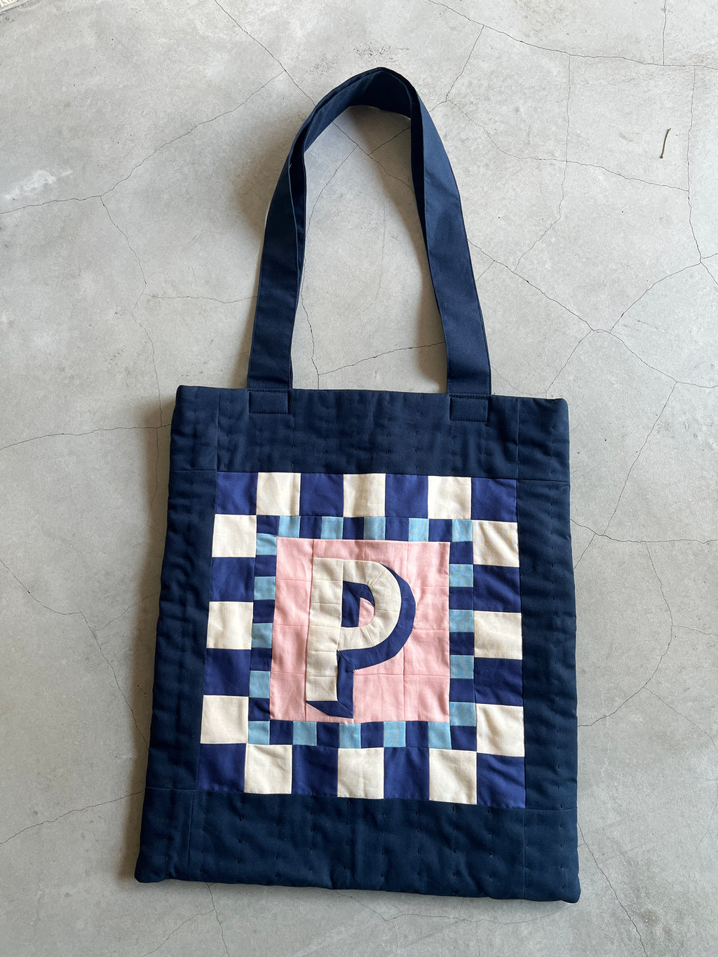 P トートBAG　ネイビー