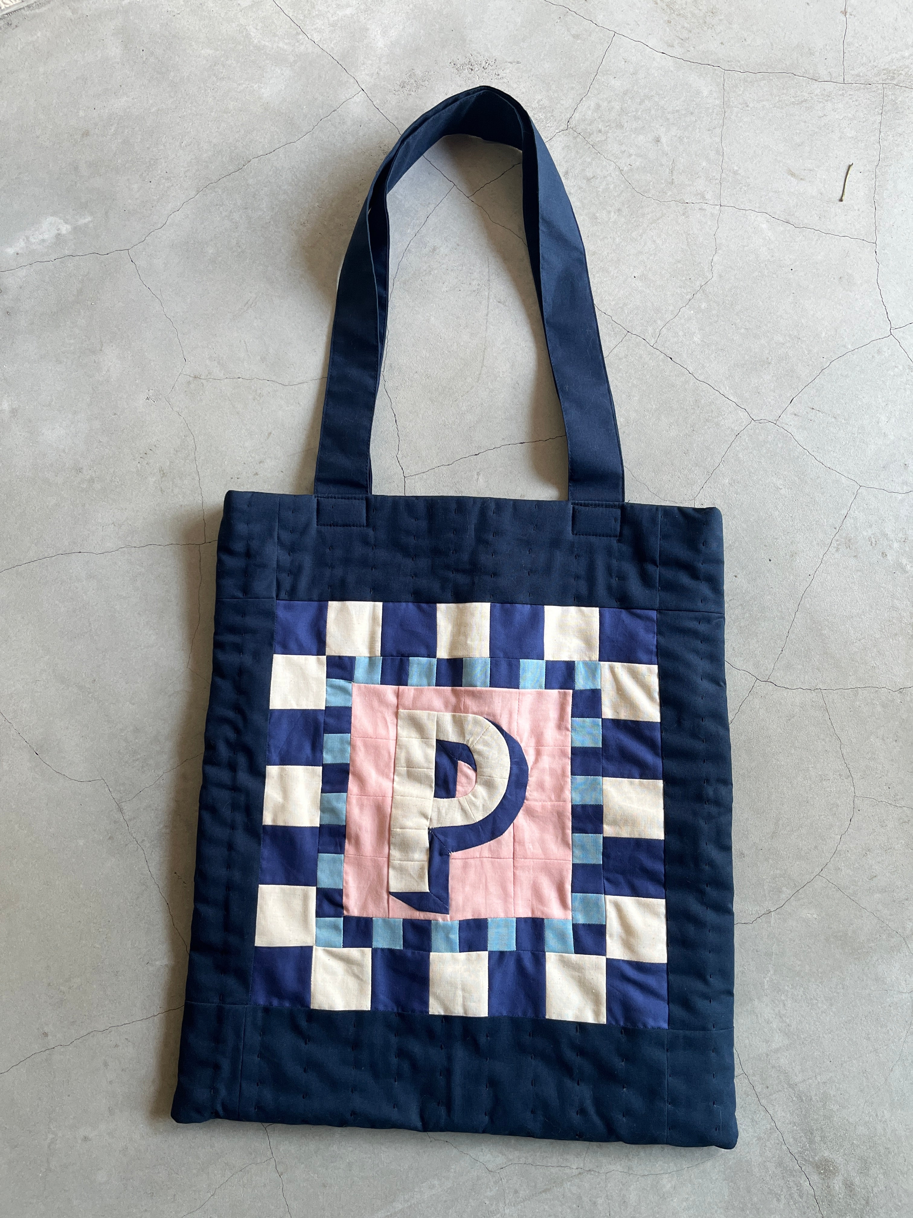 P トートBAG　ネイビー