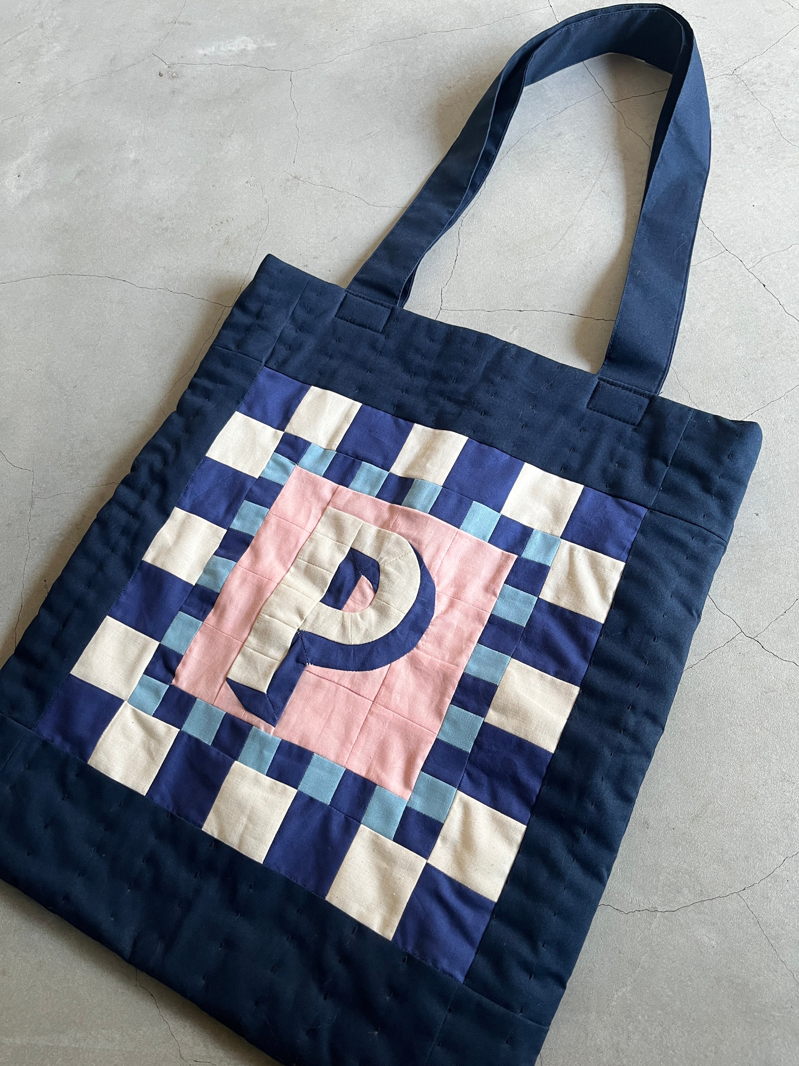 P トートBAG　ネイビー